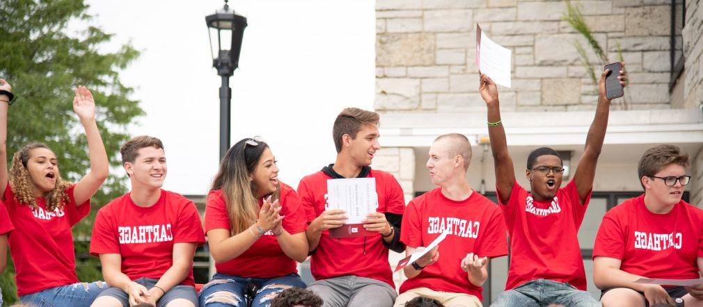 Students celebrate the beginning of a new year.